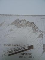 Jungfraujoch - Karte und Realität