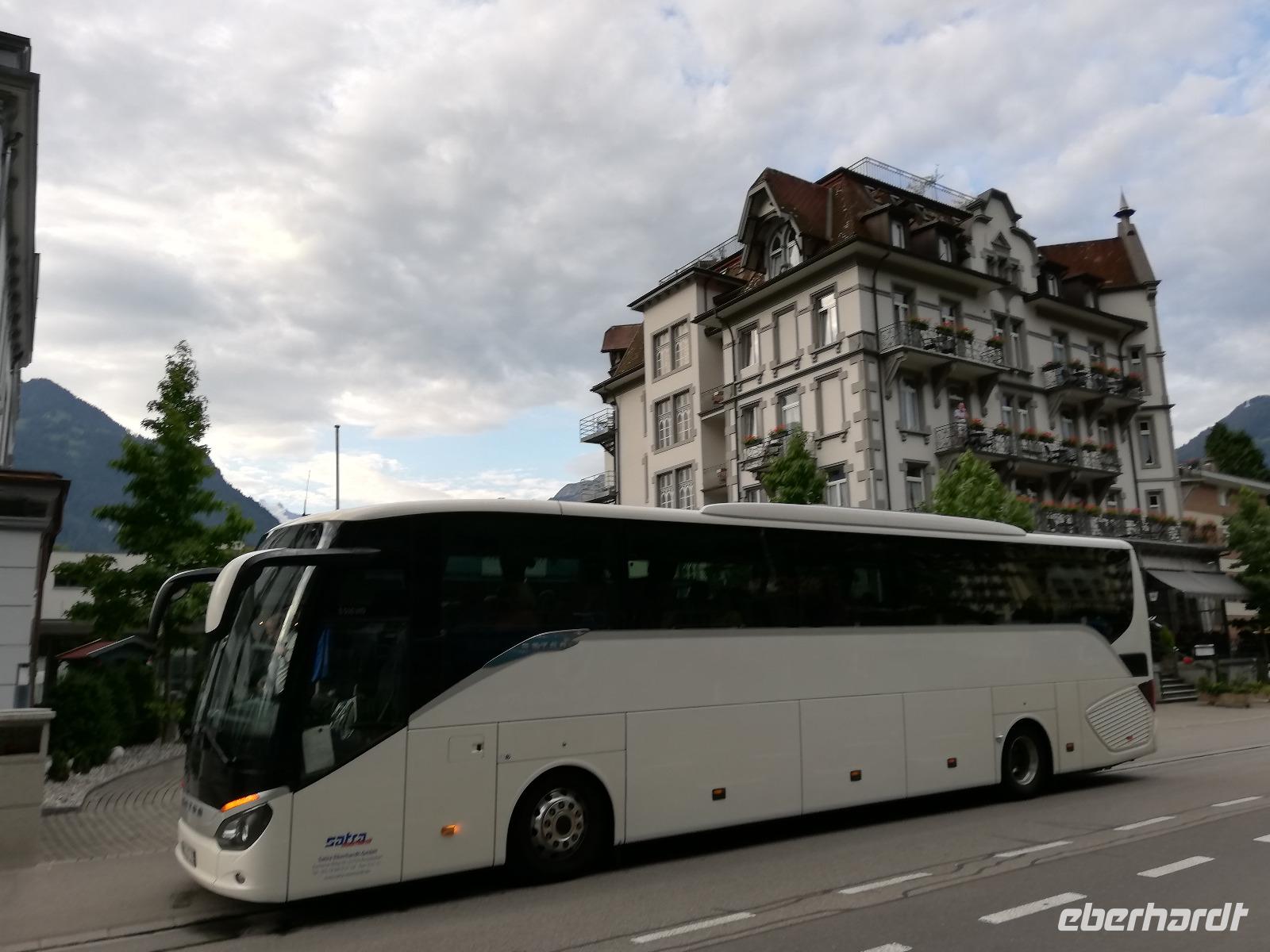 Interlaken unser Hotel, Carlton-Europe Vintage und unser Bus