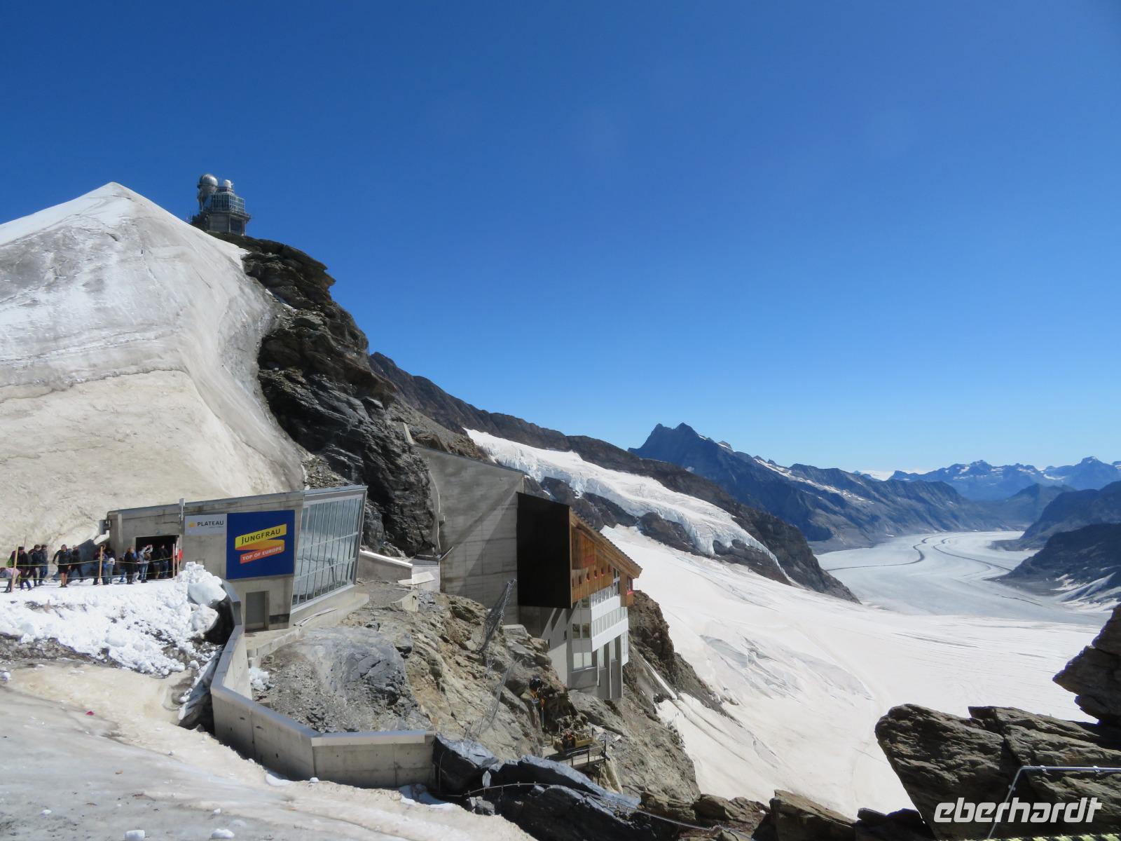 Ausfug zum Jungfraujoch -Plateau - Blick zur Sphinx