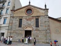 Lugano,S. Maia deglia Angioli mit dem Lettner  und Passionsfreska.