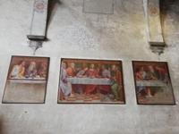 Lugano,S. Maia deglia Angioli mit dem Lettner  und Passionsfreska.