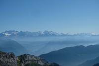 Blick vom Pilatus auf Eiger, Mönch und Jungfrau