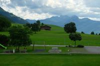 Im Hotel angekommen, ein Blick in die Berge