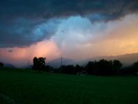 Gewitterstimmung bei unserer Ankunft 