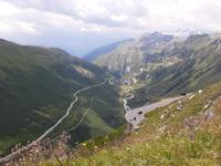 Fahrt vom Furkapass nach Gletsch...