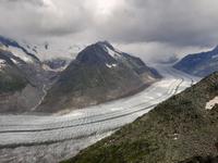 auf dem Eggishorn... - Blick zum Aletschgletscher