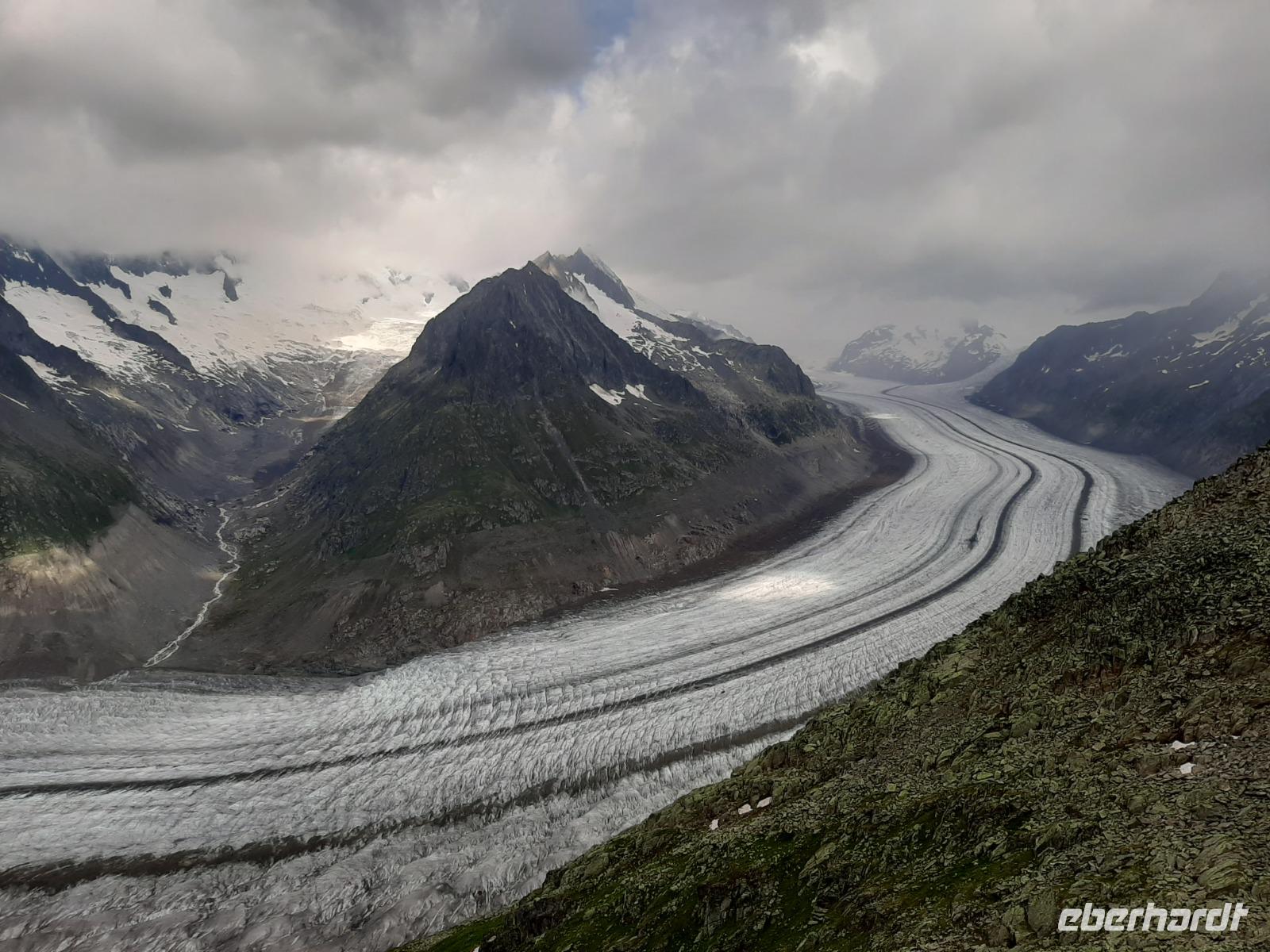 auf dem Eggishorn... - Blick zum Aletschgletscher