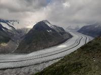 auf dem Eggishorn... - Blick zum Aletschgletscher