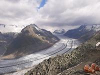 auf dem Eggishorn... - Blick zum Aletschgletscher