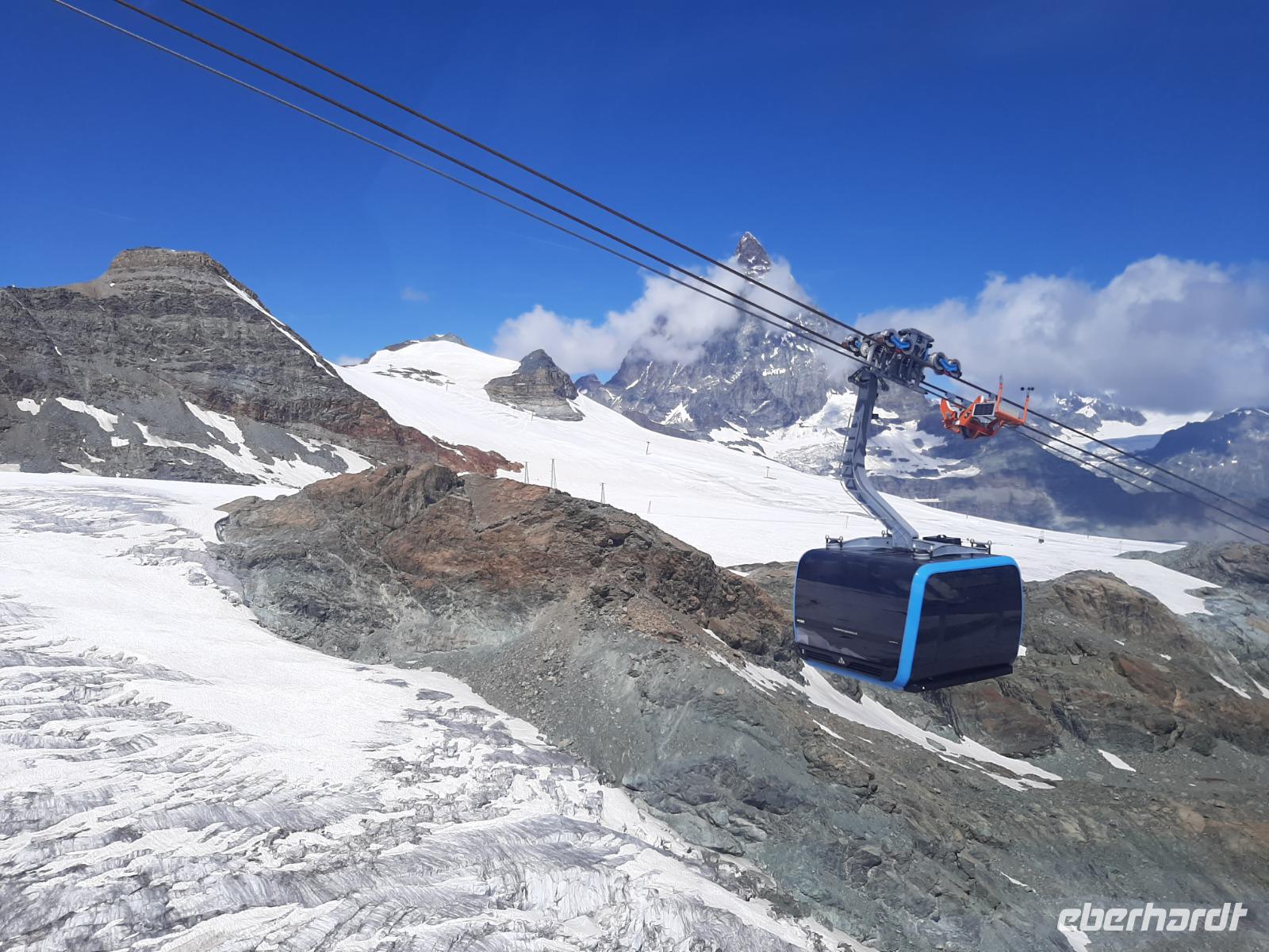Rückfahrt vom Kleinen Matterhorn zur Station 