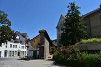 Stadtrundgang - St. Gallen - Die Altstadt mit Stiftsbezirk - Mauer des katholischen Stiftsbezirkes als Abgrenzung zur protestantischen Stadt