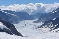 Jungfraujoch - Blick auf den Aletsch Gletscher - größter Gletscher der Alpen