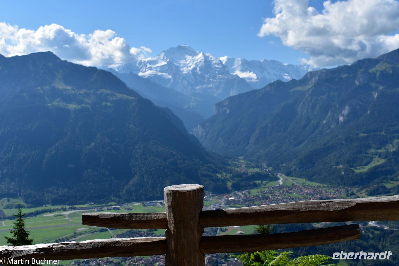Fakultativer Ausflug - Harder Kulm - Standseilbahn - Blick auf Interlaken und Jungfraugruppe