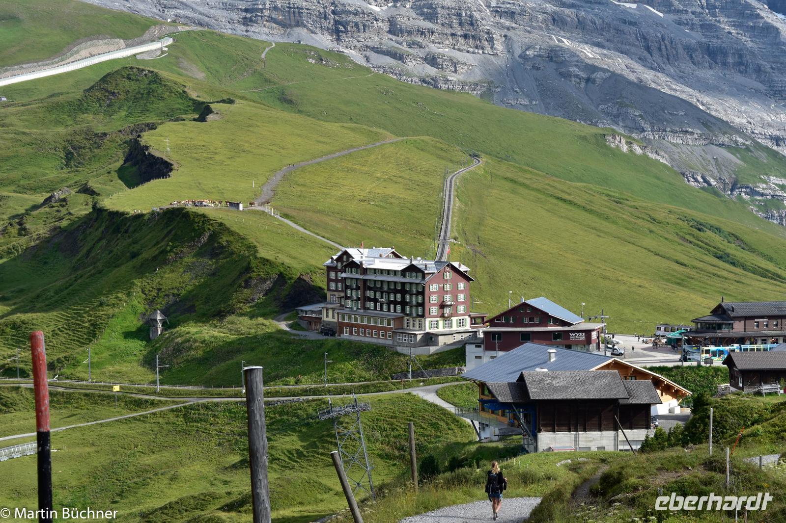 Wanderung vom Männlichen zur Kleinen Scheidegg - Ankunft Kleine Scheidegg - Eiger, Mönch, Jungfraujoch und Jungfrau
