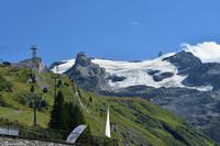 Station Trübsee - Richtung Station Stand - Blick zum Titlisgletscher