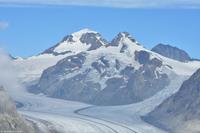 Eggishorn (ca. 2.869 m) - Concordiaplatz, Mönch, Trugberg (3.933 m) und Eiger