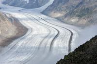 Eggishorn (ca. 2.869 m) - Blick auf den Aletschgletscher