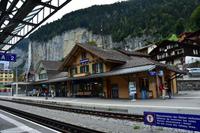 Bahnhof Lauterbrunnen - Ende Wengenalpbahn - Beginn der Berner Oberlandbahn