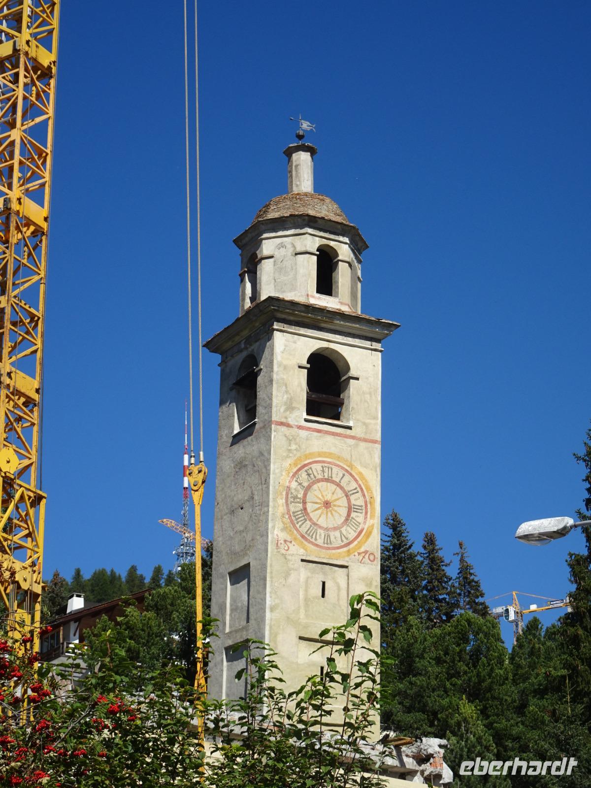 St. Moritz, Schiefer Turm (Neigung 5,5 Grad)