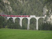 Blick auf das Landwasser-Viadukt bei Filisur