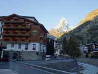 Zermatt, Hotel Perren mit Matterhorn