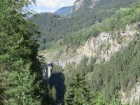 Fahrt mit dem Nostalgie-Zug von Davos nach Filisur - Blick zum Landwasserviadukt