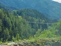 Fahrt mit dem Glacier-Express - Hängebrücke bei Bellwald