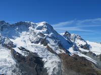 Zermatt - auf dem Gornergrat - Blick zum Breithorn und zum Kleinen Matterhorn