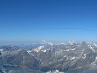 Zermatt - auf dem Kleinen Matterhorn - Panorama Richtung Mont Blanc auf dem Kleinen Matterhorn