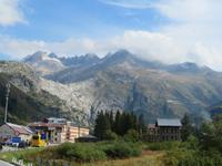 Fahrt zur Schwägalp - Gletsch mit Blick zum Bett des Rhone-Gletschers