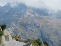 Fahrt zur Schwägalp -  Blick zum Bett des Rhone-Gletschers und zur Furkapass-Straße