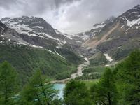 Fahrt mit dem Bernina-Express (Lago Palü)