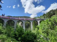 Engadin-Rundfahrt - Fortsetzung des Landwasser-Viaduktes bei Filisur