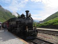 Fahrt mit der Furka-Dampfbahn