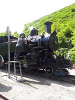 Fahrt mit der Furka-Dampfbahn - Stopp in Tiefenbacg