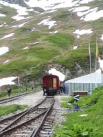 Fahrt mit der Furka-Dampfbahn - Station Furka