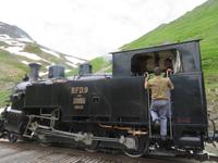 Furka-Dampfbahn - Stopp an der Station Furka - 