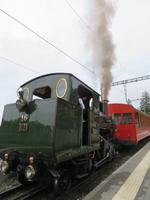 Fahrt mit dem Dampfzug der Rigibahn - Stopp in Rigi-Kaltbad