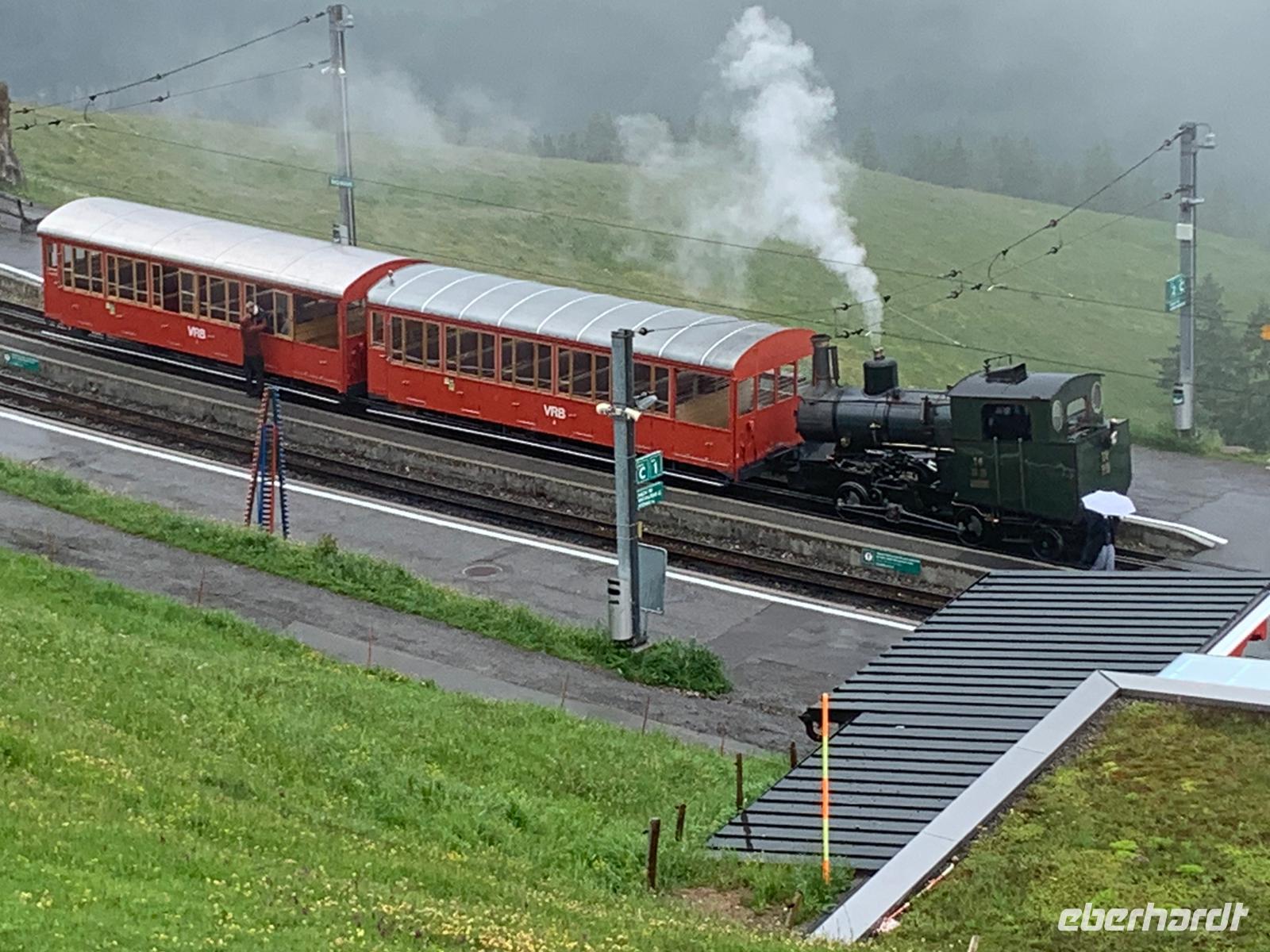 Fahrt mit dem Dampfzug der Rigibahn - auf Rigi-Kulm