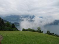 Talfahrt mit dem Dampfzug der Rigibahn nach Vitznau