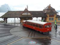 Vitznau - die Wagen werden über die Drehscheibe ins Depot gebracht