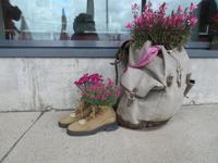 Auf der Schynigen Platte - Originelle Dekoration auf der Terrasse vom Restaurant