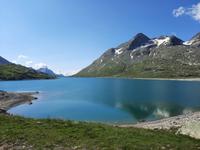 Fahrtimpressionen mit dem Bernina-Express (Bernina-Passhöhe - Lago Bianco)