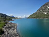 Fahrtimpressionen mit dem Bernina-Express (Bernina-Passhöhe - Lago Bianco)
