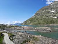 Fahrtimpressionen mit dem Bernina-Express (Bernina-Passhöhe - Lago Bianco)