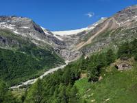 Fahrtimpressionen mit dem Bernina-Express (Palü-Gletscher)