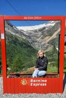 Fahrtimpressionen mit dem Bernina-Express (Blick von Alp Grüm - Reiseleiterin Katrin)