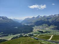 Muottas Muragl - Panoramablick ins Oberengadin