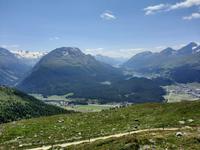 Muottas Muragl - Panoramablick ins Oberengadin