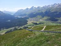 Muottas Muragl - Panoramablick ins Oberengadin